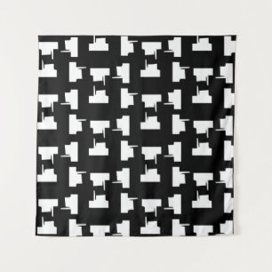 Abstrakter monochromer Hintergrund Halftone-Illust Wandteppich