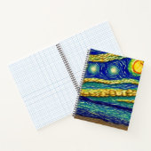Abstrakter Moonlight Sky Beach Notizblock (Innenseite)