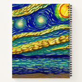 Abstrakter Moonlight Sky Beach Notizblock (Rückseite)