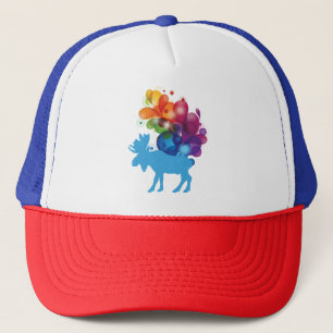 Abstrakter Moose Trucker Hat Truckerkappe