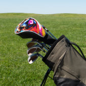 Abstrakter Mops mit Sonnenbrille Golf Headcover (In SItu)