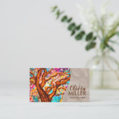 Abstrakter Mosaikbaum Visitenkarte (Stehend Vorderseite)