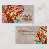 Abstrakter Mosaikbaum Visitenkarte (Vorne/Hinten)