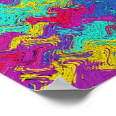 ABSTRAKTER MULTICOLOR WALL ART POSTER (Ecke)