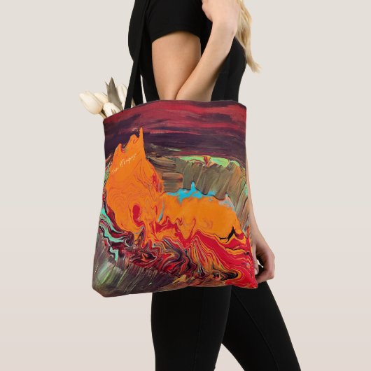 Abstrakter Multiprint-Tasche-Schulter Tasche (Von Nahem)