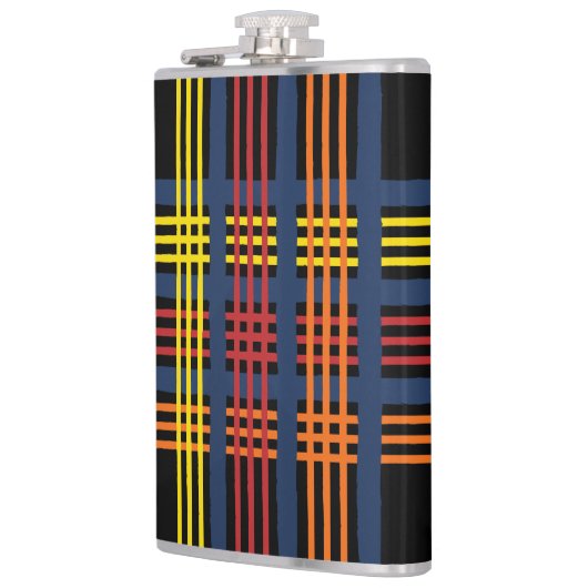 Abstrakter Multycolor-Flasche Flachmann (Links)