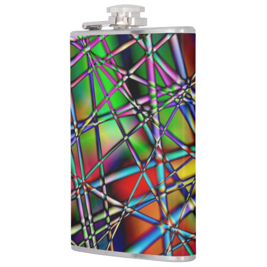 Abstrakter Multycolor-Flasche Flachmann (Links)