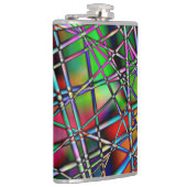 Abstrakter Multycolor-Flasche Flachmann (Rechts)