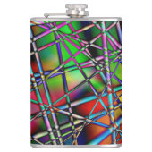 Abstrakter Multycolor-Flasche Flachmann (Vorderseite)