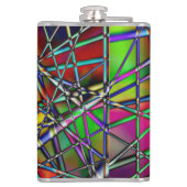 Abstrakter Multycolor-Flasche Flachmann (Rückseite)