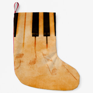 Abstrakter Musik Hintergrund - Keyboard und musika Kleiner Weihnachtsstrumpf