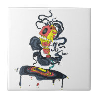 Abstrakter Musik-Lautsprecher, der Vinyl spielt