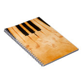 Abstrakter musikalischer Hintergrund - Tastatur un Notizblock (Rechte Seite)