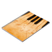 Abstrakter musikalischer Hintergrund - Tastatur un Notizblock (Linke Seite)