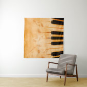 Abstrakter musikalischer Hintergrund - Tastatur un Wandteppich (Beispiel (Horizontal))