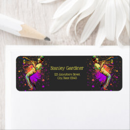 Abstrakter Musiker spielt Trumpet