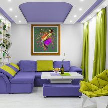 Abstrakter Musiker spielt Trumpet