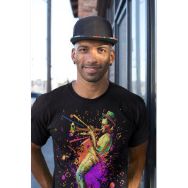 Abstrakter Musiker spielt Trumpet T-Shirt