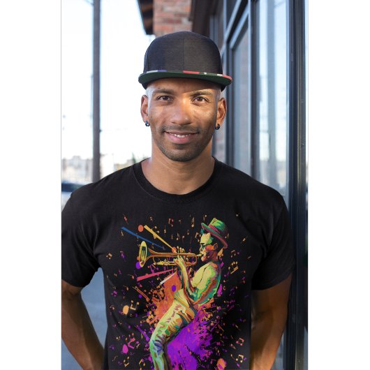 Abstrakter Musiker spielt Trumpet T-Shirt