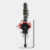 Abstrakter Musikhintergrund Gepäckanhänger (Vorderseite vertikal)