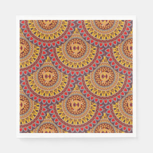 Abstrakter Musterentwurf Boho Mandala Serviette