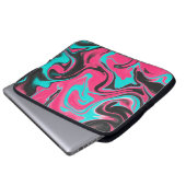 Abstrakter Musterhintergrund mit Farbverlauf und T Laptopschutzhülle (Vorne Knopf)