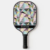 Abstrakter Musterindividuelle Name Pickleball Schläger (Vorderseite)