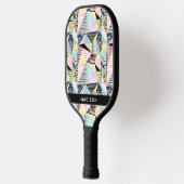 Abstrakter Musterindividuelle Name Pickleball Schläger (Links)
