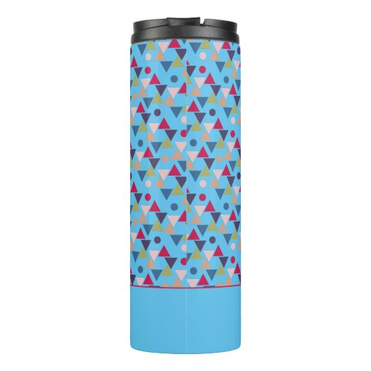 Abstrakter Mustername Blau Himmelwärmer Thermosbecher (Rückseite)