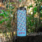 Abstrakter Mustername Blau Himmelwärmer Thermosbecher