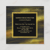 *~* abstrakter mutiger Goldstaub und Quadratische Visitenkarte (Rückseite)