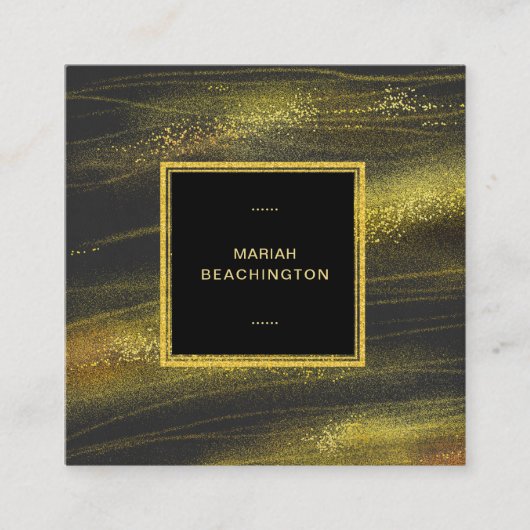 *~* abstrakter mutiger Goldstaub und Quadratische Visitenkarte (Vorderseite)