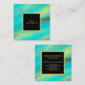 *~* abstrakter mutiger Goldstaub-und Quadratische Visitenkarte (Vorne/Hinten)