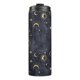 Abstrakter Nachthimmel Thermosbecher