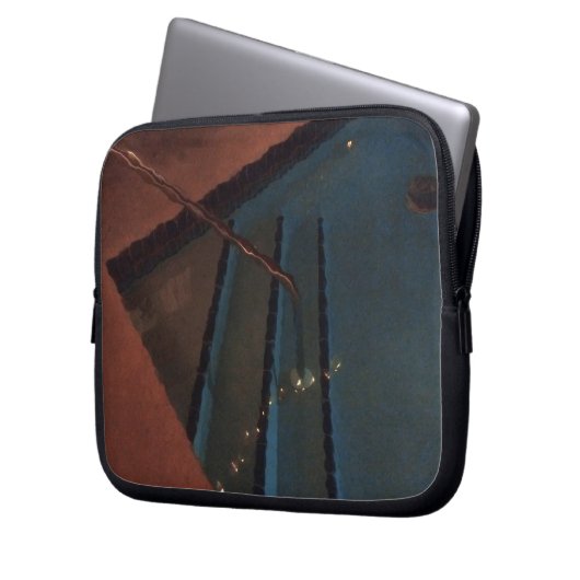 Abstrakter Nachtpool Laptopschutzhülle (Vorderseite Links)