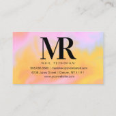 Abstrakter Nageltechniker Visitenkarte (Rückseite)