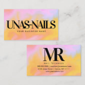 Abstrakter Nageltechniker Visitenkarte (Vorne/Hinten)