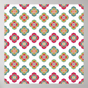 Abstrakter, nahtloser, floraler Hintergrund, Oberf Poster