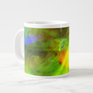 abstrakter, nahtloser Hintergrund grün, gelb Jumbo-Tasse