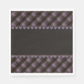 Abstrakter nahtloser, karierter, schwarzer Braunta Serviette (Vorderseite)