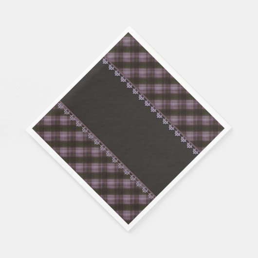 Abstrakter nahtloser, karierter, schwarzer Braunta Serviette (Ecke)