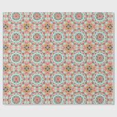 Abstrakter nahtloser Rundgang Mandala mosaic tile Geschenkpapier (Flach)