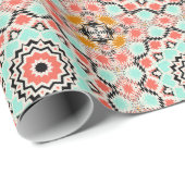 Abstrakter nahtloser Rundgang Mandala mosaic tile Geschenkpapier (Rolleneckpunkt)