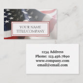 Abstrakter Name der amerikanischen Flaggenfirma Visitenkarte (Vorne/Hinten)