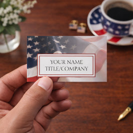 Abstrakter Name der amerikanischen Flaggenfirma Visitenkarte