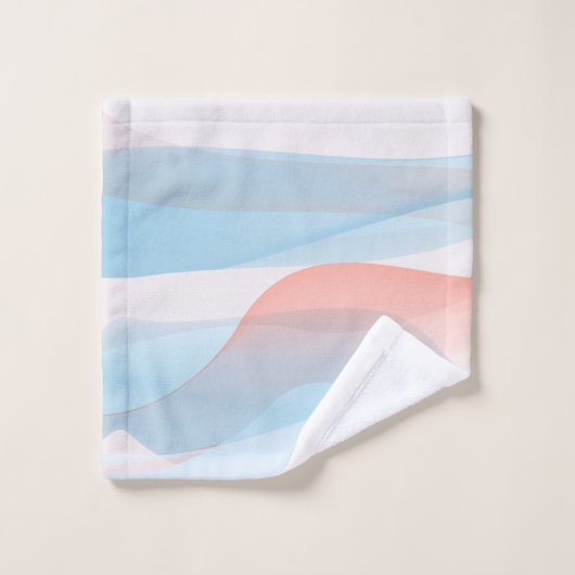 Abstrakter Name der blauen Koralle Badhandtuch Set (Waschlappen)