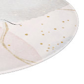 Abstrakter Name des modernen rosafarbenen Drehbuch Schneidebrett (Ecke)