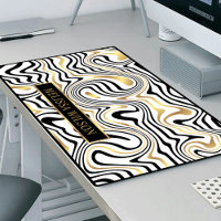 Abstrakter Name des Patterns "Black & Gold Agate"