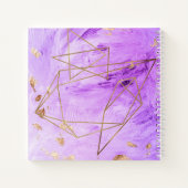 Abstrakter Name für lila Gold Notizblock (Rückseite)