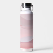 Abstrakter Name in Rosa beige Trinkflasche (Rückseite)